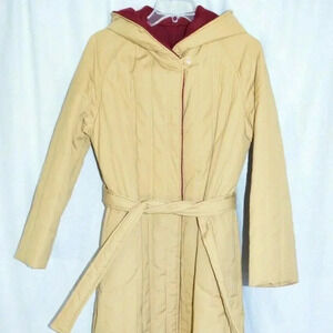 Montgomery Ward Union Made Burgundy Camel Wool